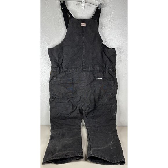 Vintage Walls Blizzard Pruf Canvas Insulated Bib Overalls Mens XXL Black GUC - Picture 2 of 14